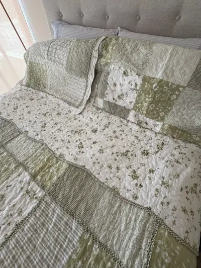 NUEVO Cubrecama Textil Viña, modelo Patchwork. - miniatura 3
