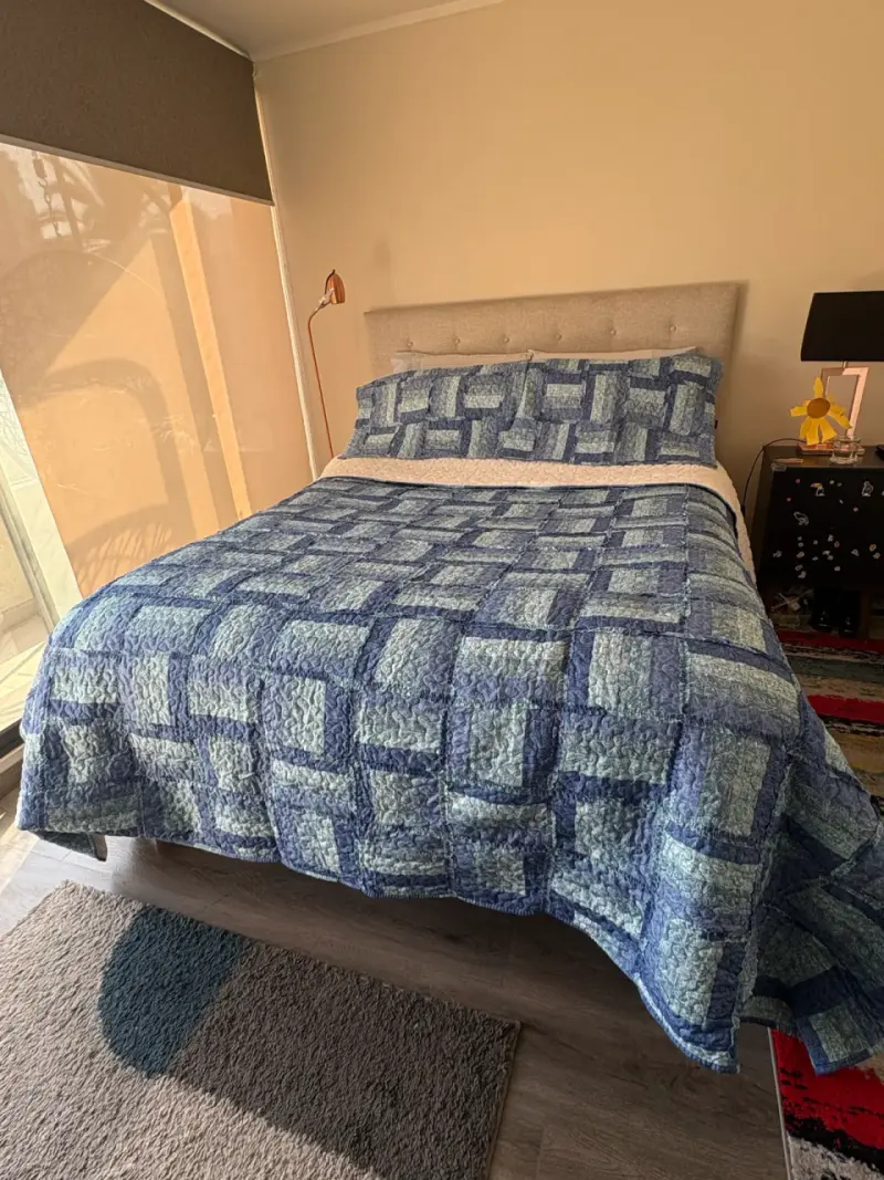 NUEVO Cubre cama Micro Sherpa Azul - 3
