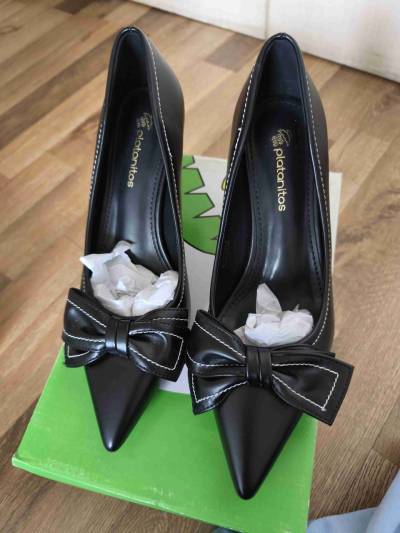 Zapatos negros con lazo Platanitos - miniatura 5