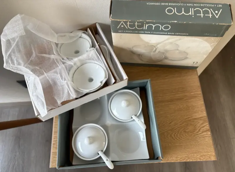 Set de condimentos de cerámica blanca - 5