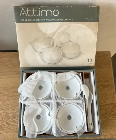 Set de condimentos de cerámica blanca - miniatura 6