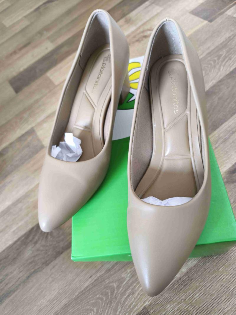 Zapatos de taco beige Platanitos - 1