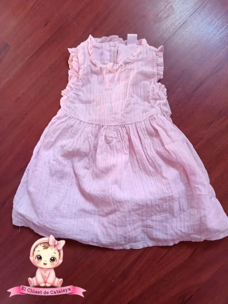 Vestido rosado bebé