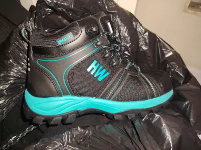 Zapatos de seguridad negras y turquesas - miniatura 1