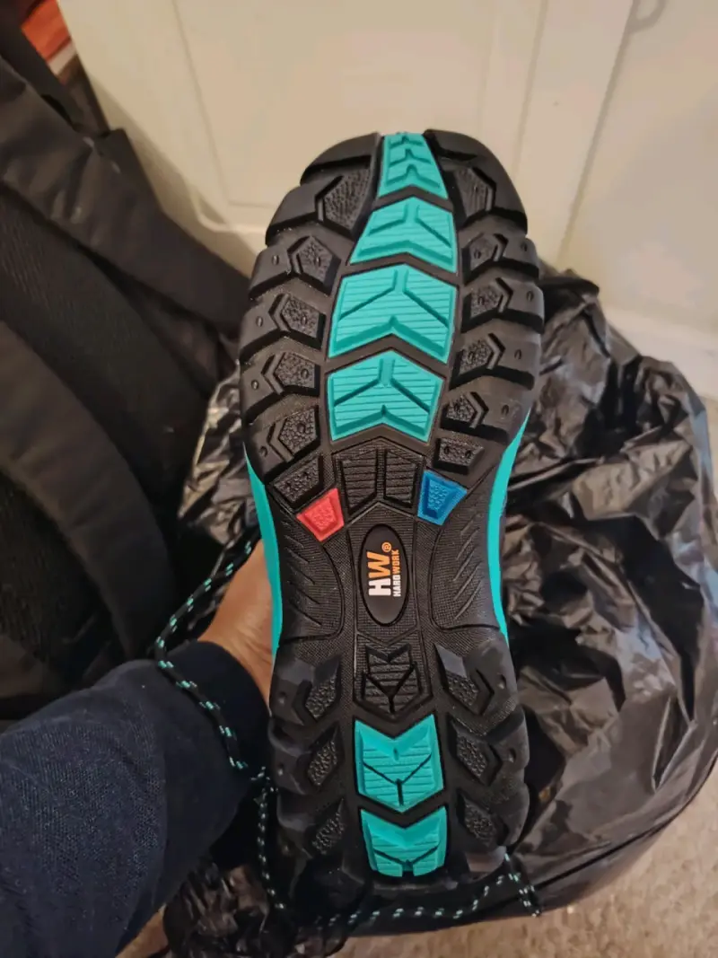 Zapatos de seguridad negras y turquesas - 5