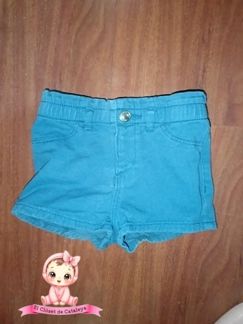 Shorts de mezclilla azul para niña