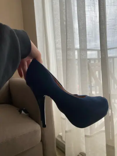 Tacones altos azules elegantes - miniatura 1