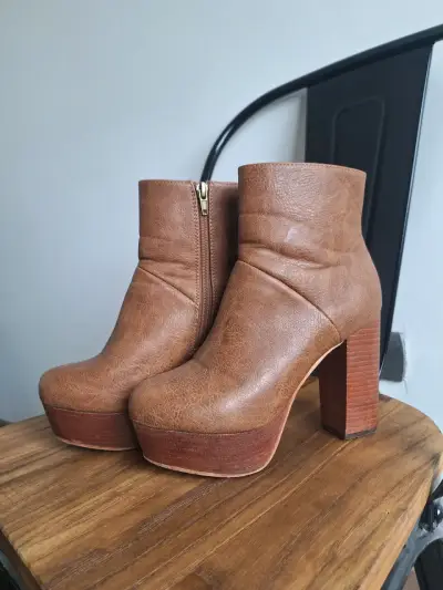 Botines Marquis marrón con tacón ancho - miniatura 2