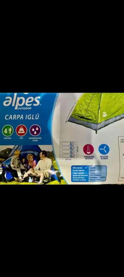 Carpa Iglú Alpes 4 personas - miniatura 1