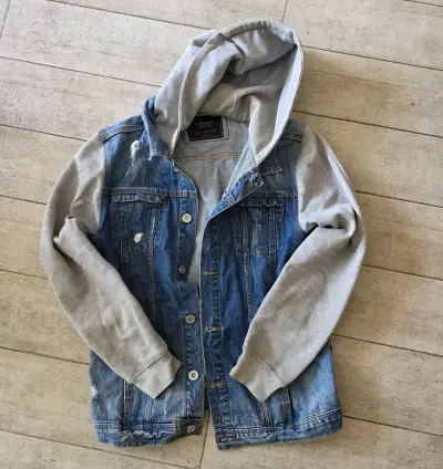 Chaqueta mezclilla con capucha ZARA - miniatura 1