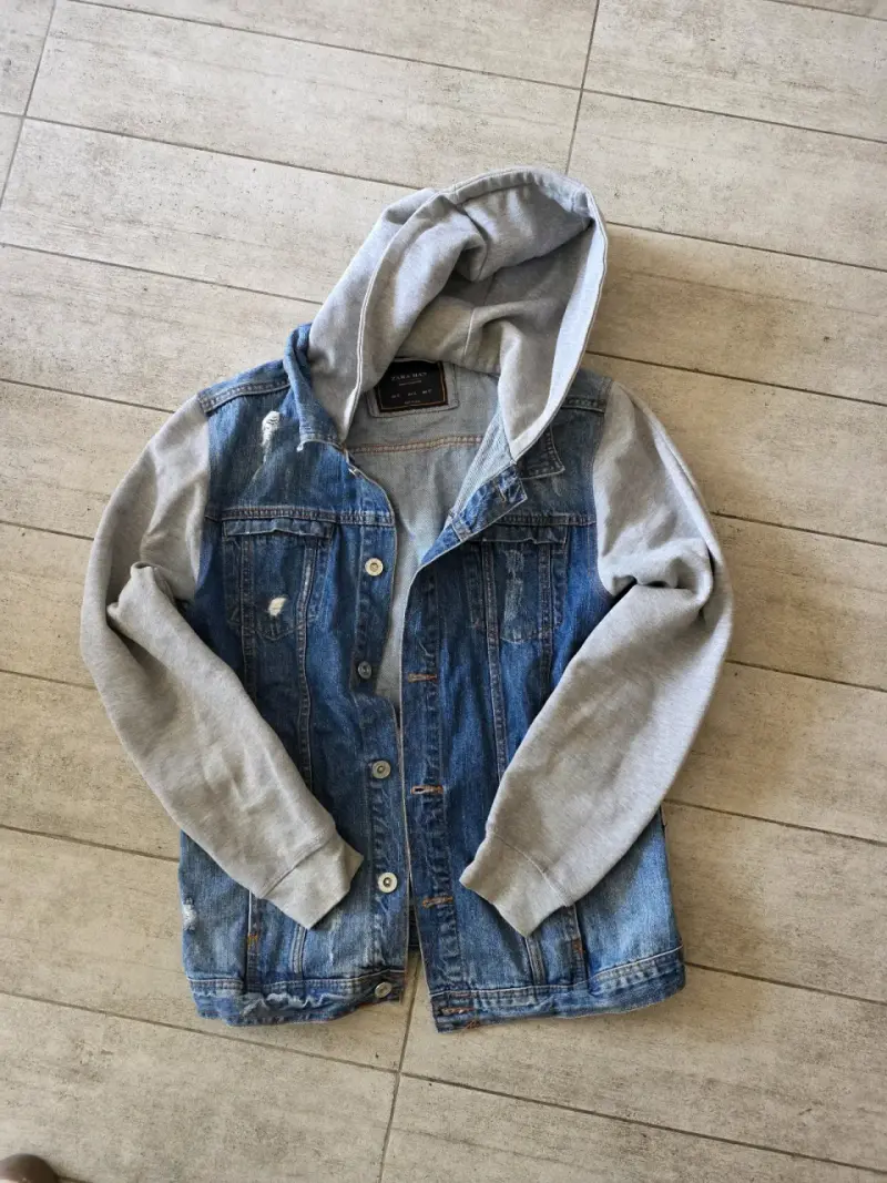 Chaqueta mezclilla con capucha ZARA - 2