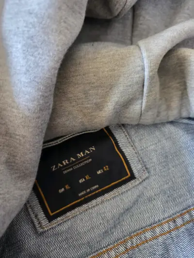 Chaqueta mezclilla con capucha ZARA - miniatura 3