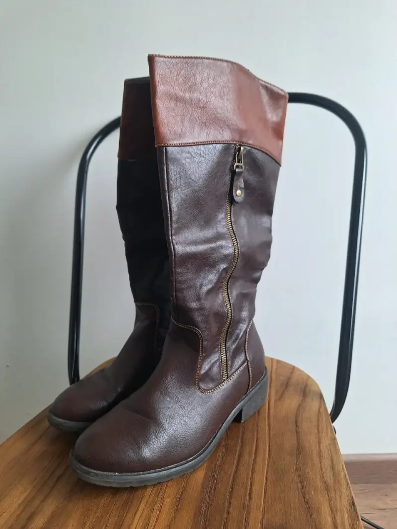 Botas capellada sintetica marrón