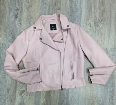 Chaqueta cuerina rosada mujer - miniatura 1