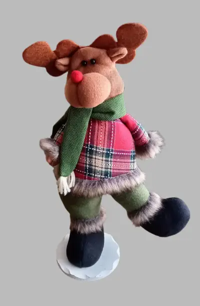 Muñecos Reno y Frosty decorativo navideño. - miniatura 1