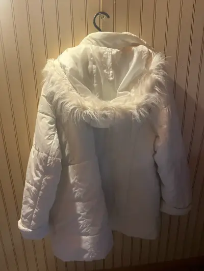 Parka  blanco con capucha - miniatura 1