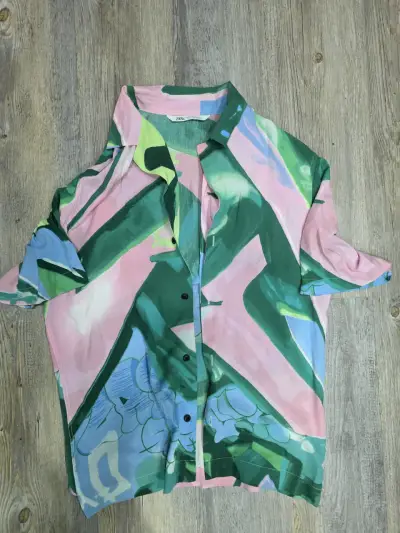 Camisa estampada colorida Zara - miniatura 3