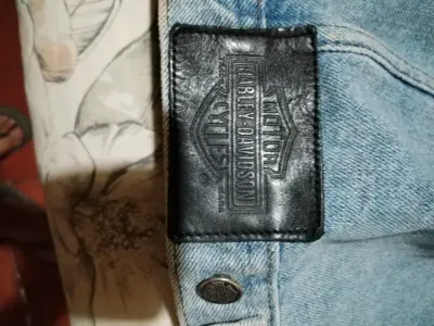Chaqueta de mezclilla azul Harley Davison - miniatura 4