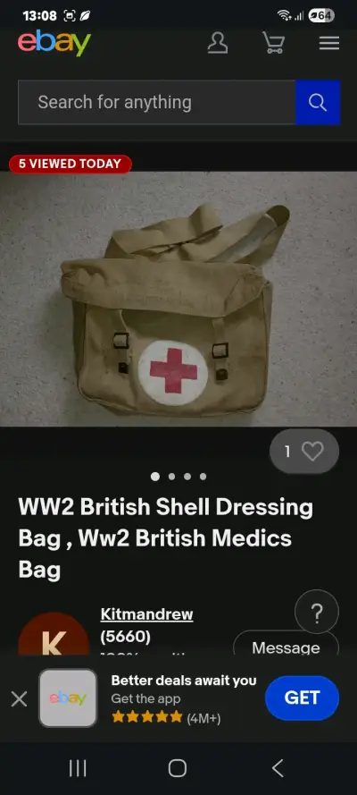 Bolso militar de la cruz roja - miniatura 4