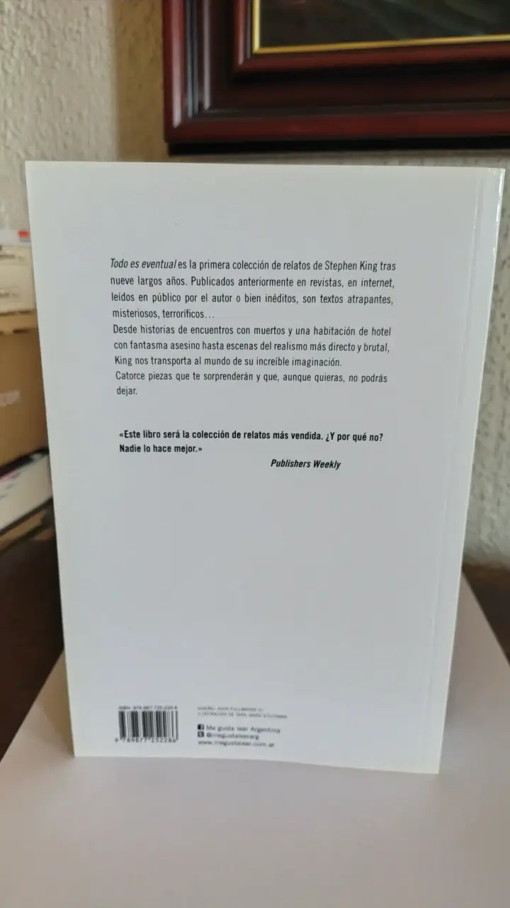 Libro 'Todo es eventual' Stephen King - 3
