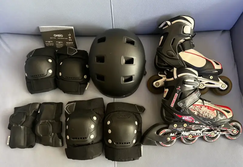 Set de patines en línea con protección - 1