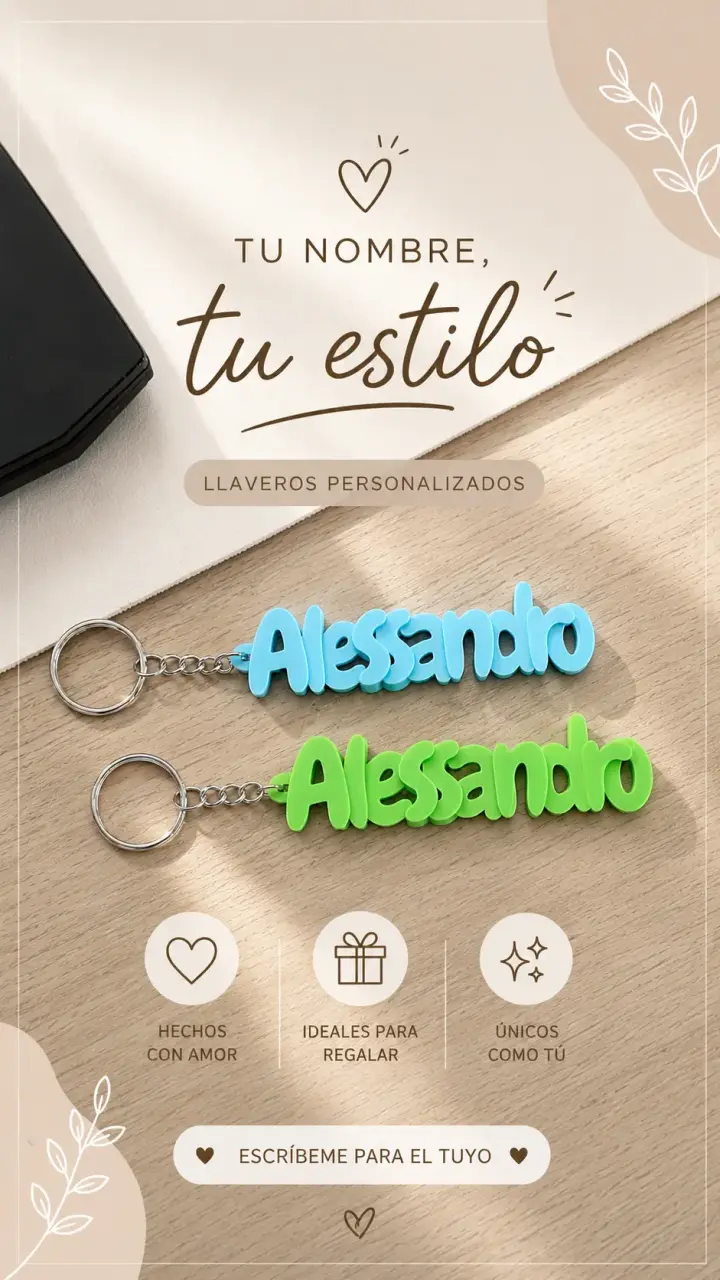 Llavero personalizado con nombre