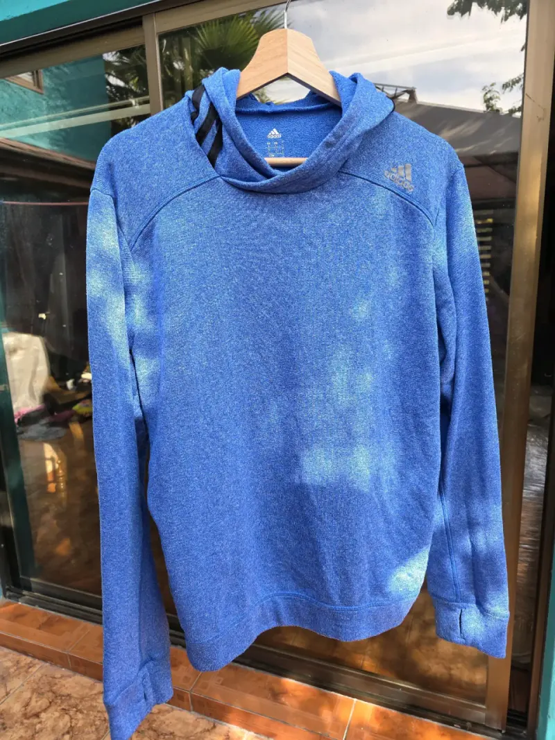 Polerón azul adidas con capucha HOMBRE - 1