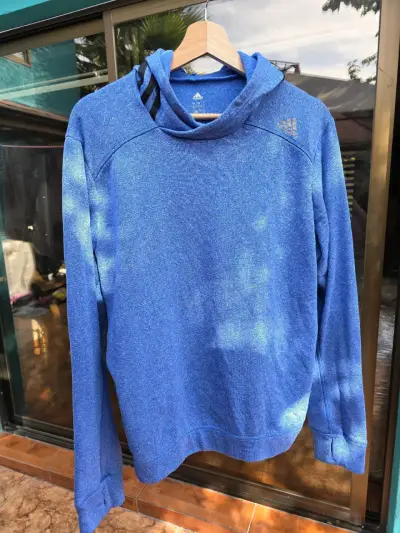 Polerón azul adidas con capucha HOMBRE - miniatura 1