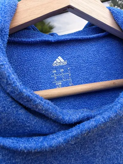 Polerón azul adidas con capucha HOMBRE - miniatura 2