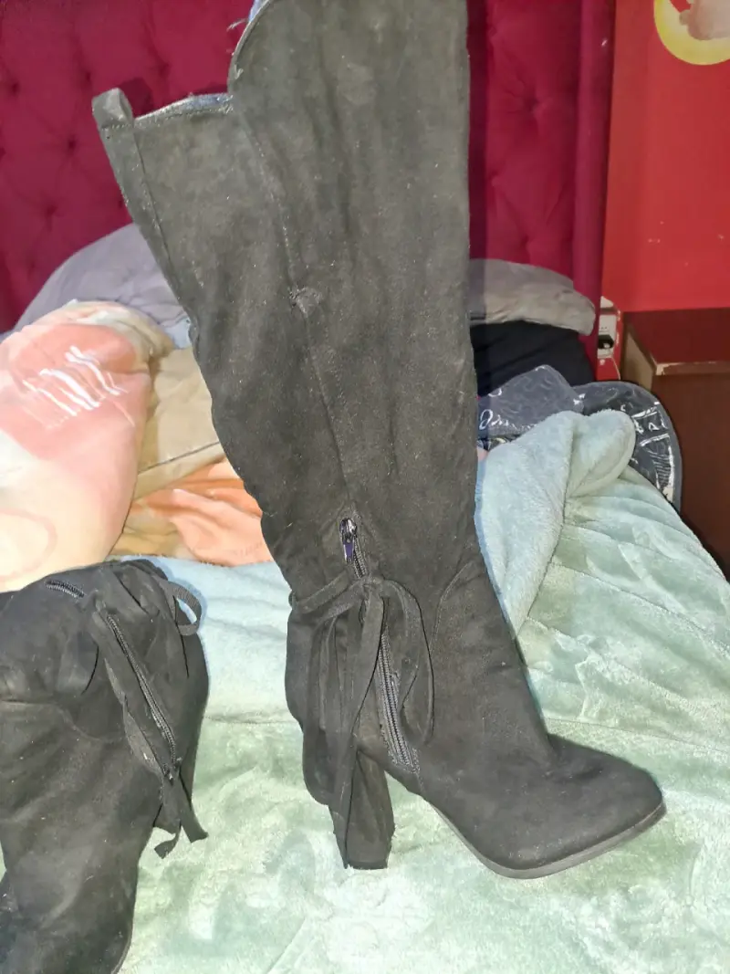 Botas negras de gamuza - 1