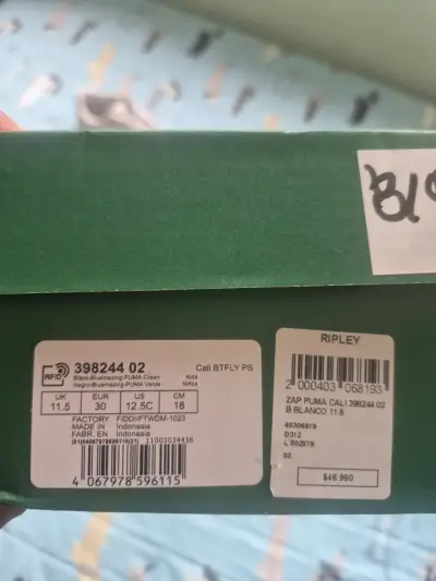 Zapatillas blancas Puma con mariposas - miniatura 2