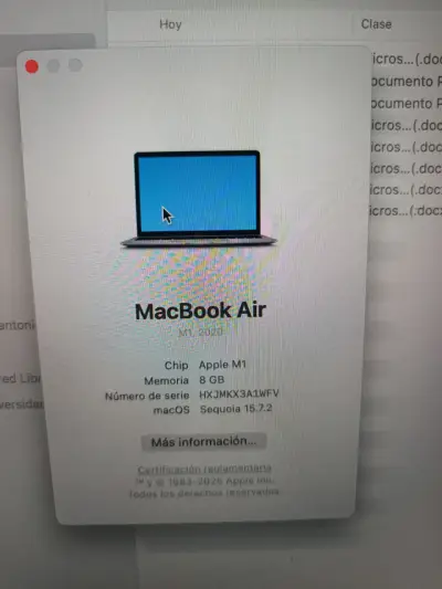 Laptop Apple MacBookAir M1, 2020 gris - miniatura 3