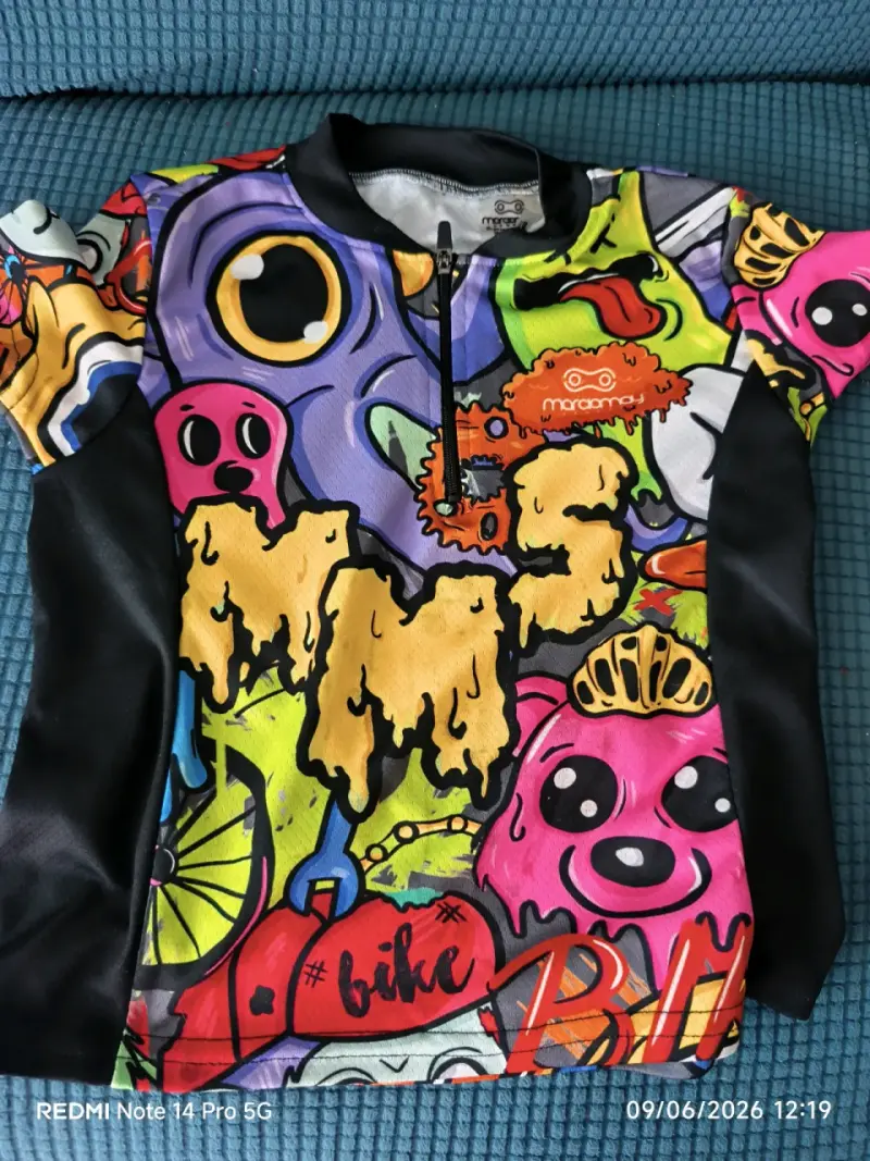 Polera ciclismo gráfica colorida - 1