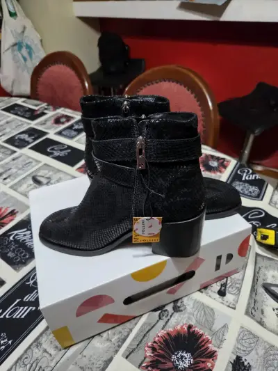 Botines negros de tacón - miniatura 4