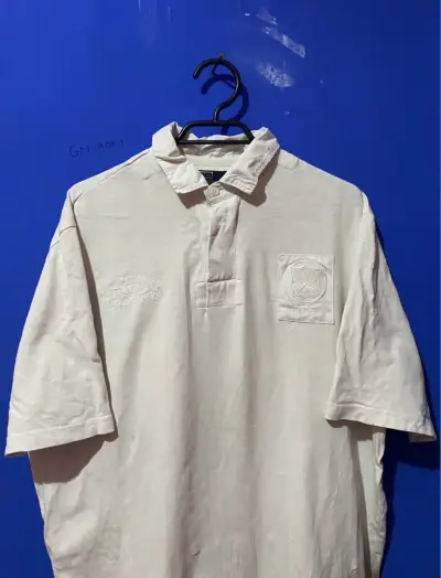 Polera polo blanca casual - miniatura 1