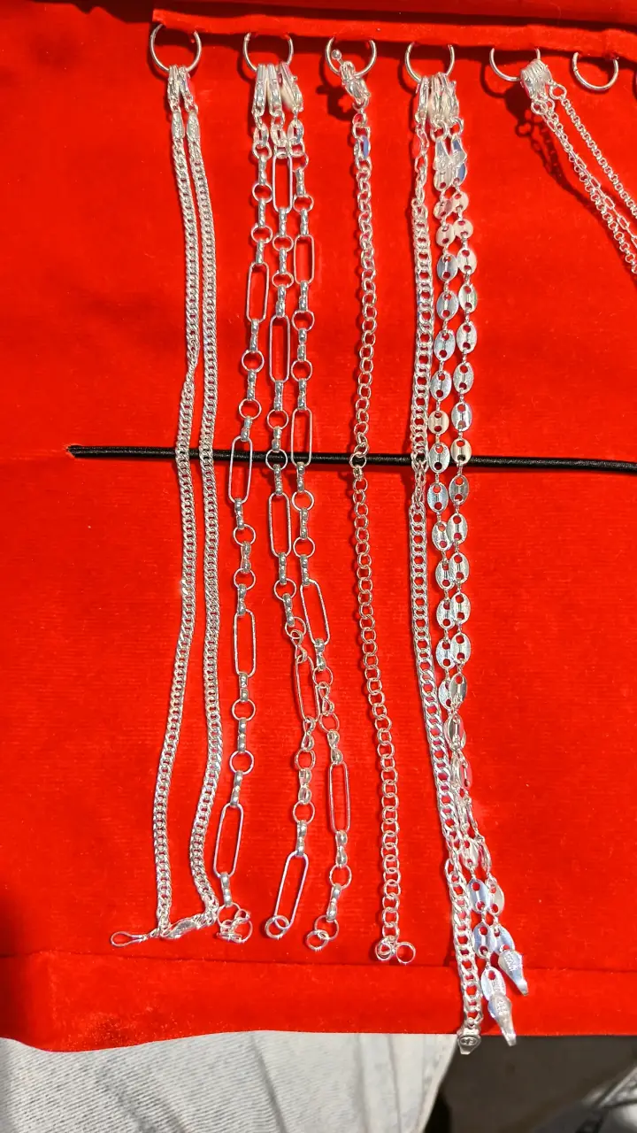 Conjunto de cadenas de plata 925 italiana - 4