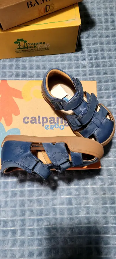 Sandalias calpany  infantiles azul marino - miniatura 3