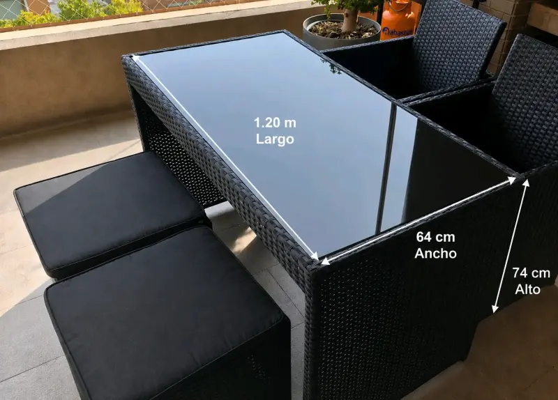 Conjunto comedor de jardín