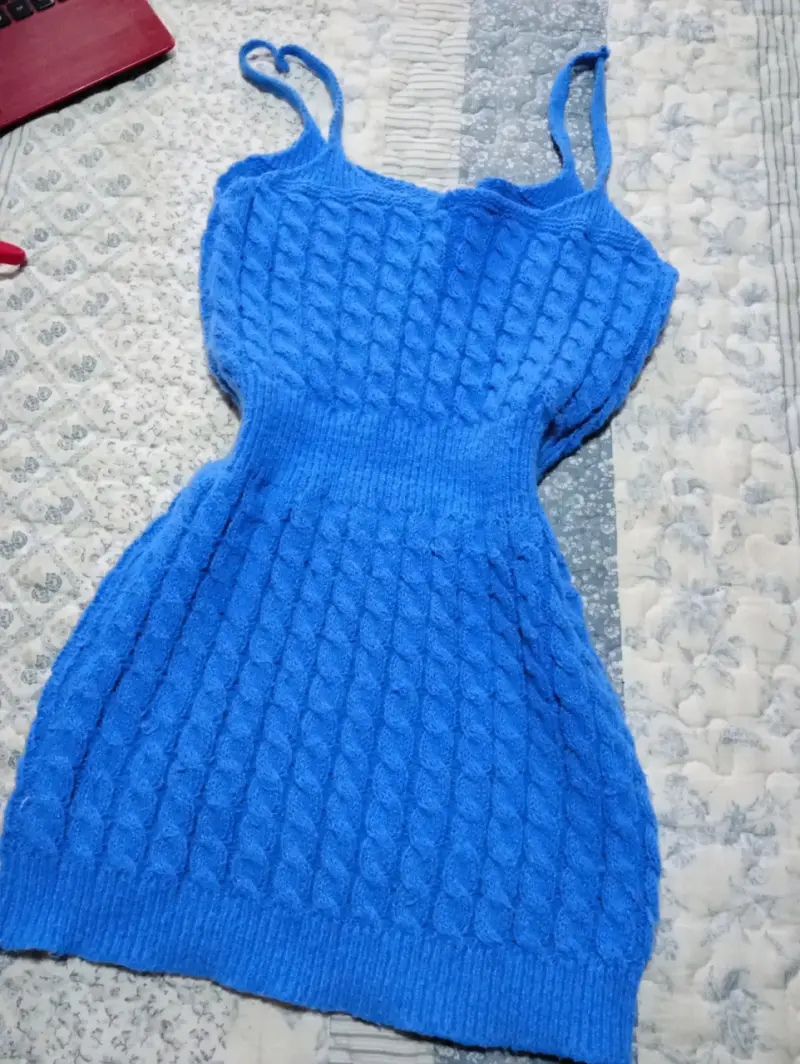 Vestido azul tejido