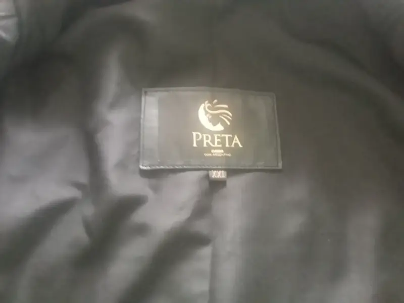 Chaqueta de cuero argentino negra (Preta) - 4
