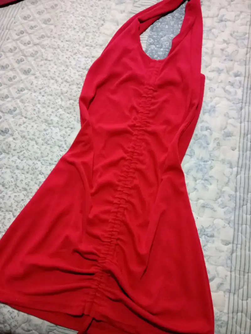 Vestido rojo sin mangas