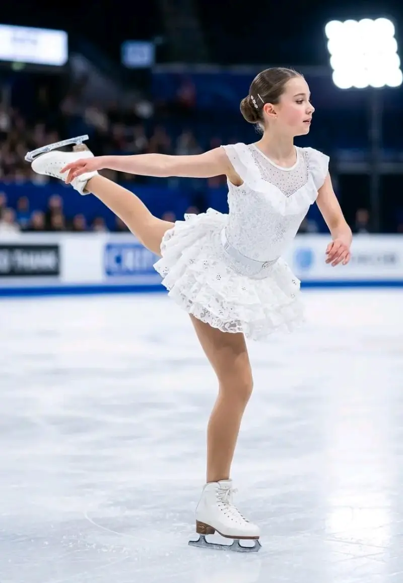Vestido patinaje artístico morado - 4