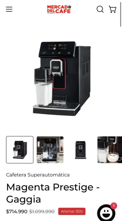 Cafetera Superautomática Gaggia Magenta - miniatura 1