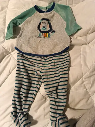 Pijama bebé león rayas - miniatura 1