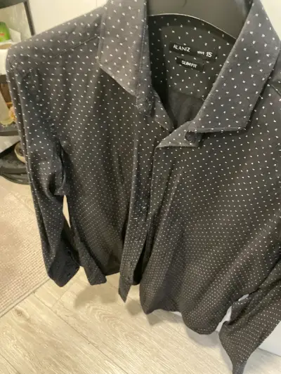 Camisa azul manga larga TALLAS S - miniatura 3