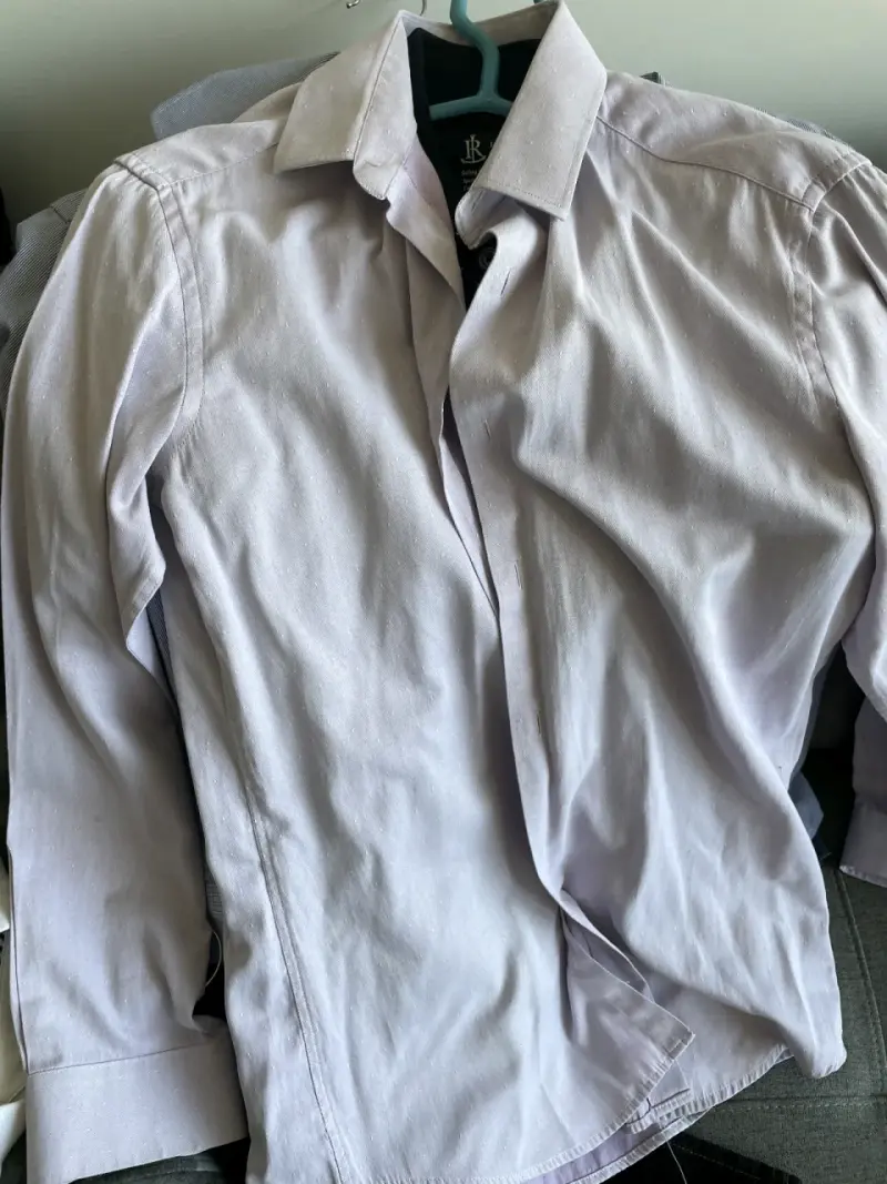 Camisa azul manga larga TALLAS S - 6
