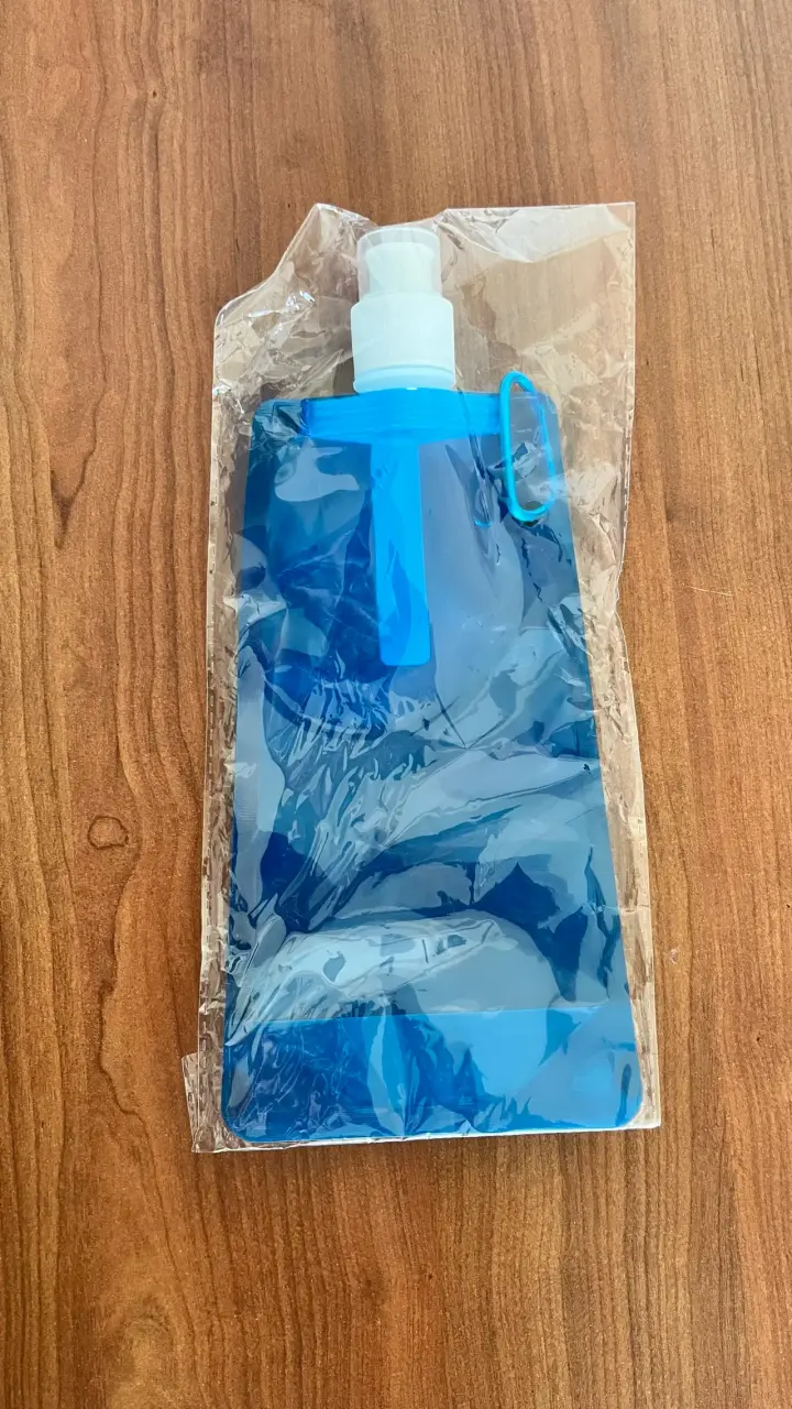 Botella plegable azul - 1