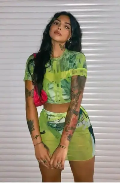Conjunto traslucido  verde estampado - miniatura 2