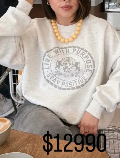 Sweater gris con estampado - miniatura 1