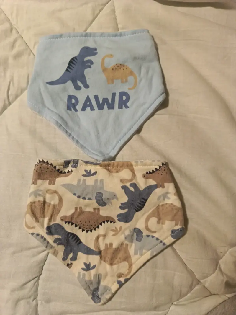 Baberos bandana de dinosaurios